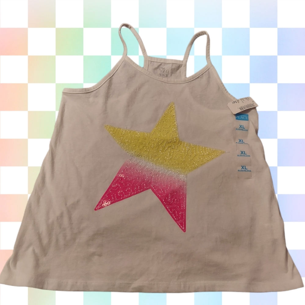 The Children's Place Girls XL sleeveless star tee